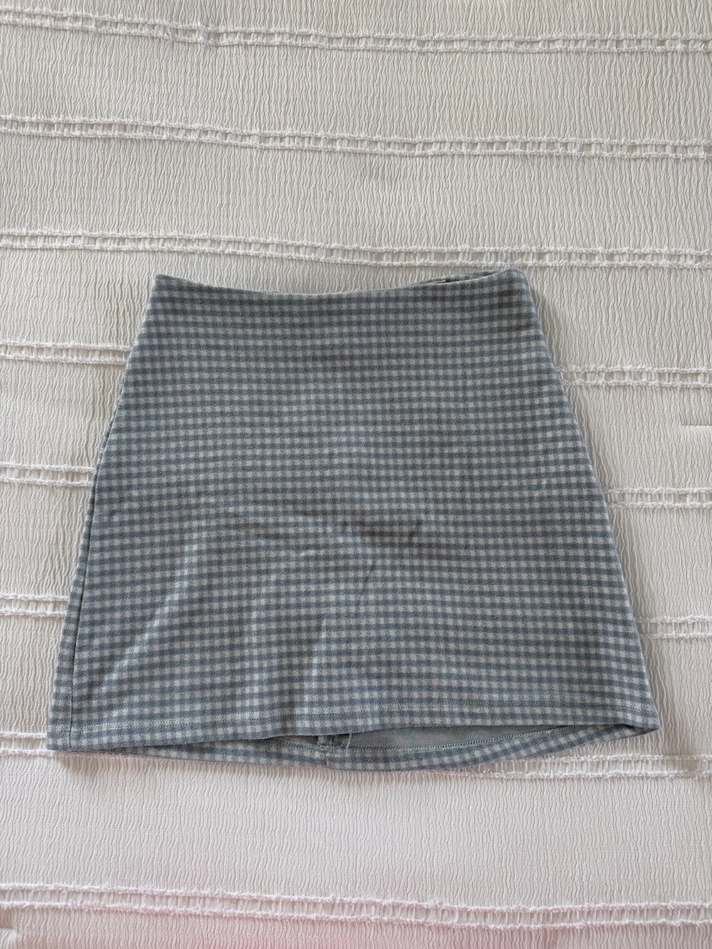 La Hearts Blue and White Gingham Mini Skirt